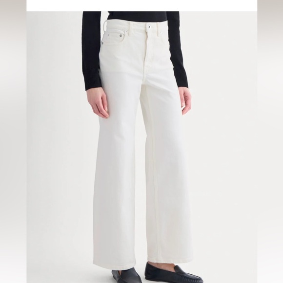Everlane Denim - Everlane Way-High Sailor 2.0 Jean in Ecru White Wide Leg